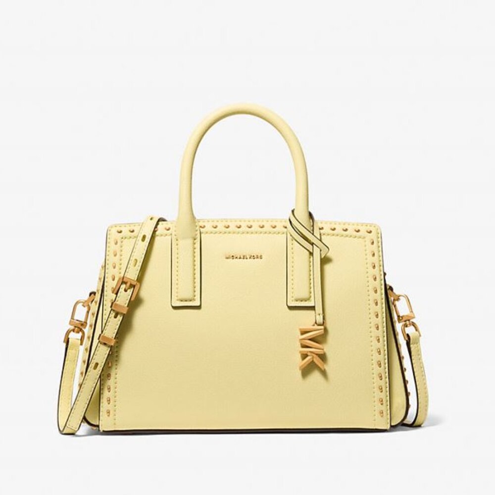 Laila Small Studded Leather Satchel